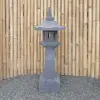 Product image 4 of the product “Japanese style Garden Lantern, made from Andesit Stone. Multipart. 90 cm Height, Roof is 35 cm width. ”